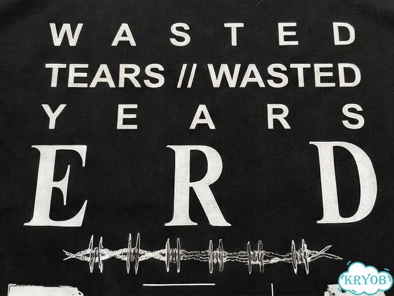 Лонгслив черный Enfants riches deprimes erd Wasted tears darkwear gothic unisex DAC0081 фото 4