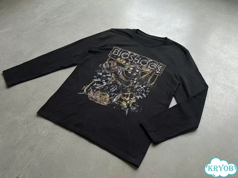 Лонгслив черный Bioshok streetwear vintage unisex DAD0047 фото 2