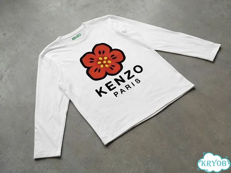 Лонгслив белый Kenzo paris streetwear vintage unisex DAC0133 фото 2