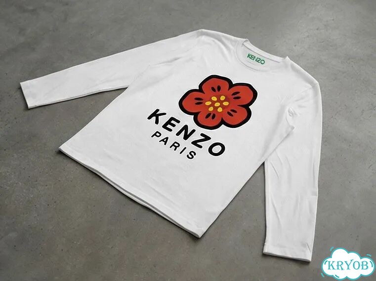 Лонгслив белый Kenzo paris streetwear vintage unisex DAC0133 фото 3