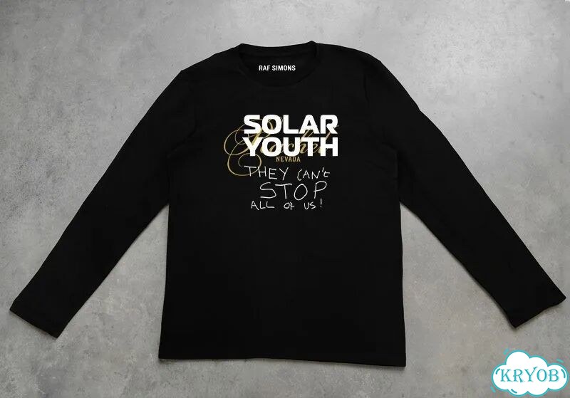 Лонгслив черный Raf Simons Solar Youth Tee archive type unisex DAC0187 фото 1