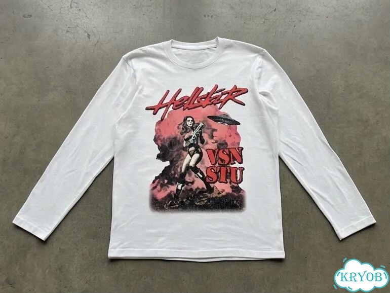 Лонгслив белый Hellstar VSN STU streetwear vintage unisex DAD0046 фото 1