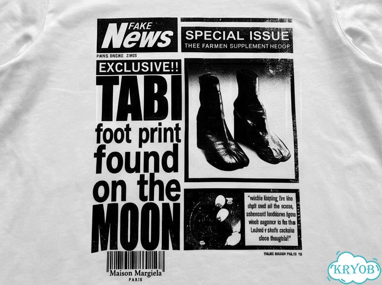 Лонгслив белый Maison Margiela (Fake News) luxury archive unisex DAC0169 фото 3