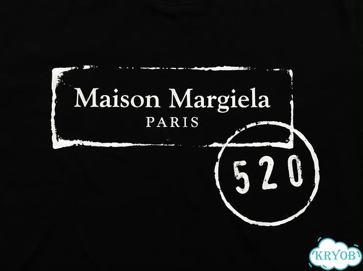 Футболка черная Maison Margiela Mason Majira ss25 520 logo print loose luxury archive unisex DAC0170 фото 3