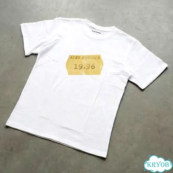 Футболка белая Acne Studios 19.96 streetwear vintage unisex DAC0083 фото 2