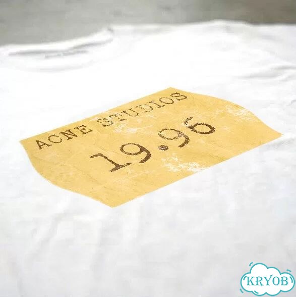 Футболка белая Acne Studios 19.96 streetwear vintage unisex DAC0083 фото 3