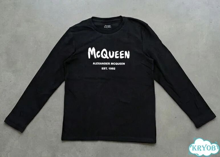 Лонгслив черный Alexander McQween luxury archive unisex DAC0028 фото 1