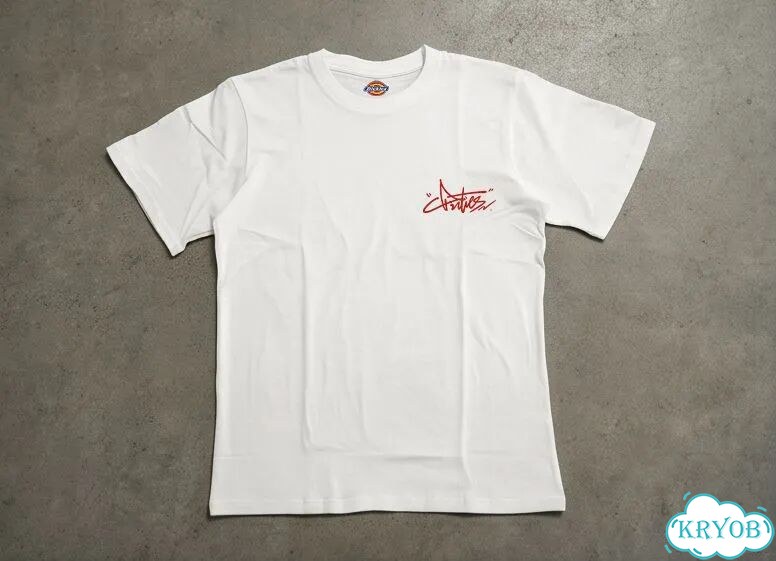 Футболка белая Dickies 10,000 needle embroidery craft streetwear vintage unisex DAC0223 фото 2