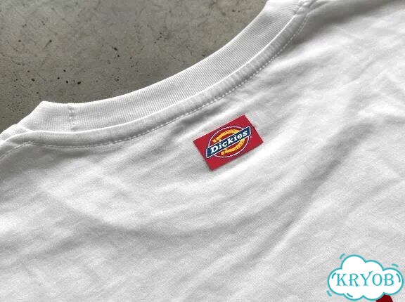 Футболка белая Dickies 10,000 needle embroidery craft streetwear vintage unisex DAC0223 фото 4