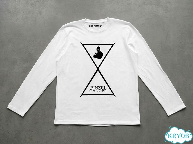 Лонгслив белый Raf simons peter de potter einzel ganger archive type unisex DAC0186 фото 1