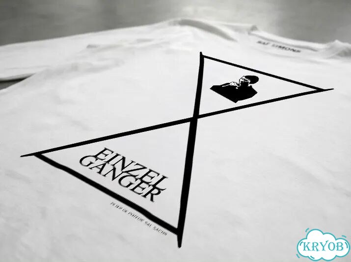 Лонгслив белый Raf simons peter de potter einzel ganger archive type unisex DAC0186 фото 2