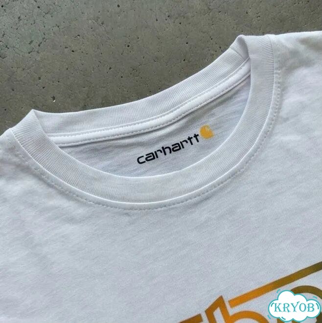 Футболка белая Carhartt 106538, Oat Milk streetwear vintage unisex DAC0046 фото 4