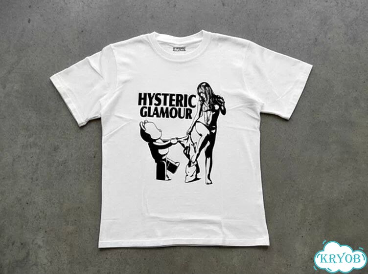 Футболка белая Hysteric Glamour and Bearbrick archive type unisex DAC0132 фото 1