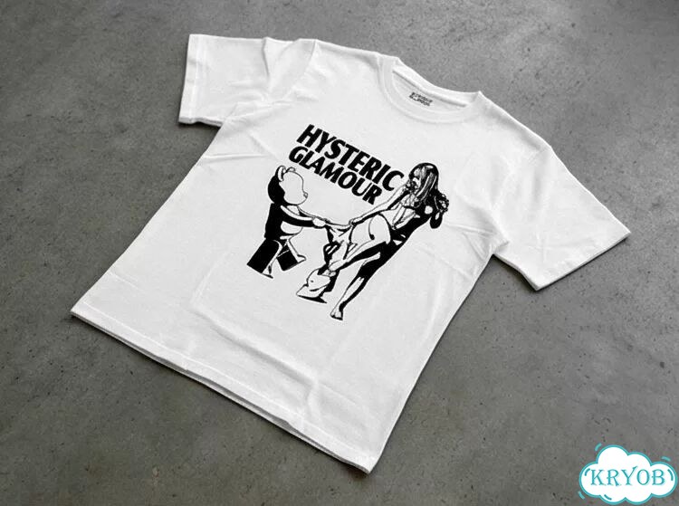 Футболка белая Hysteric Glamour and Bearbrick archive type unisex DAC0132 фото 2