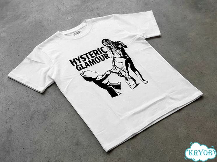 Футболка белая Hysteric Glamour and Bearbrick archive type unisex DAC0132 фото 3