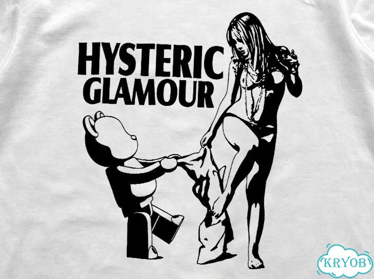 Футболка белая Hysteric Glamour and Bearbrick archive type unisex DAC0132 фото 4
