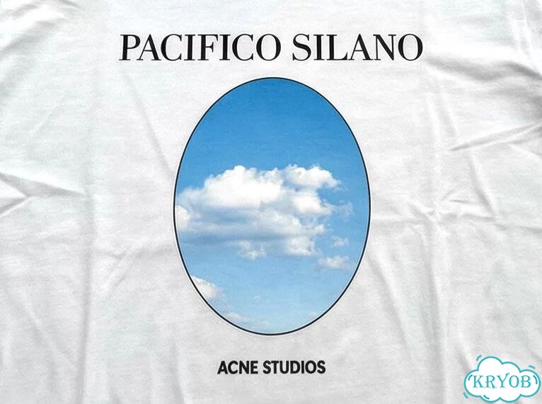 Футболка белая Acne Studios Pacifico Silano streetwear vintage unisex DAC0115 фото 3