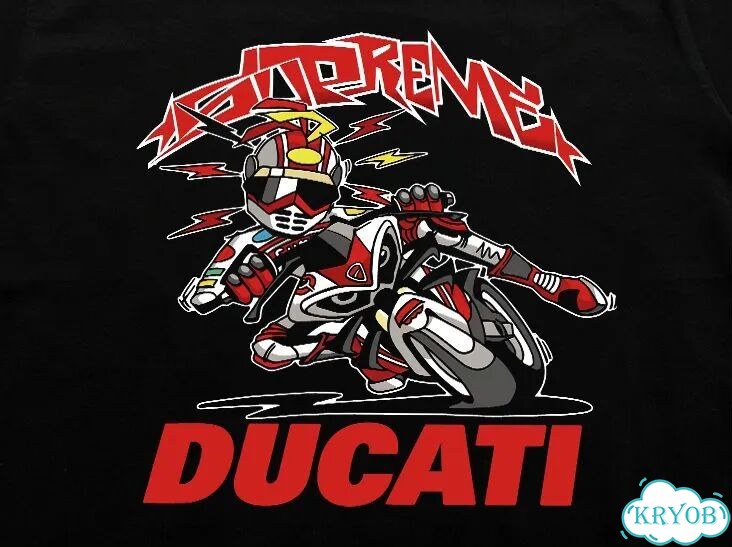Футболка черная Supreme x Ducati bike tee streetwear vintage unisex DAC0240 фото 3