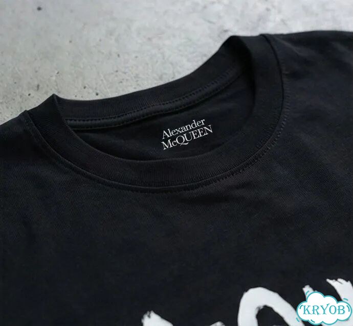 Футболка черная Alexander McQween luxury archive unisex DAC0028 фото 3
