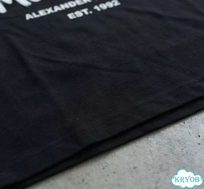 Футболка черная Alexander McQween luxury archive unisex DAC0028 фото 4