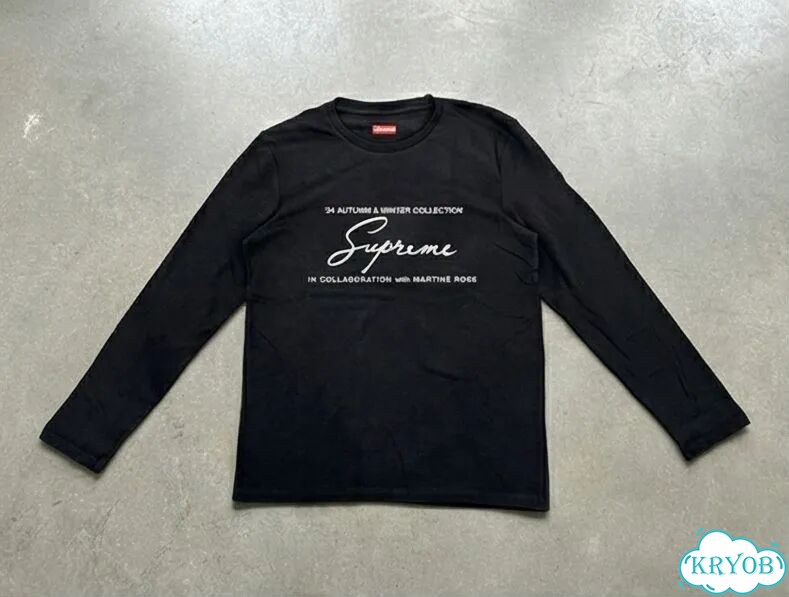 Лонгслив черный Supreme x Martine Rose archive type unisex DAC0045 фото 1