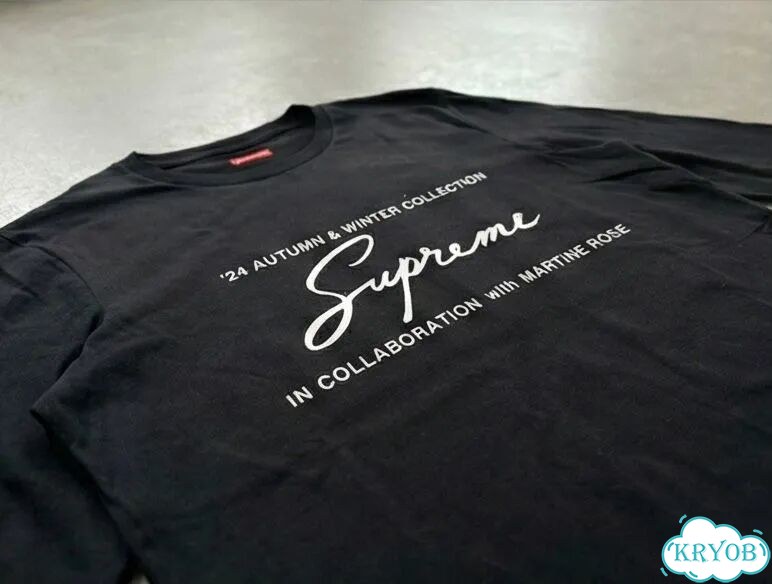 Лонгслив черный Supreme x Martine Rose archive type unisex DAC0045 фото 2
