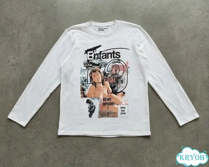 Лонгслив белый ERD Enfants Riches Deprimes Comme sous darkwear gothic unisex DAC0012 фото 1