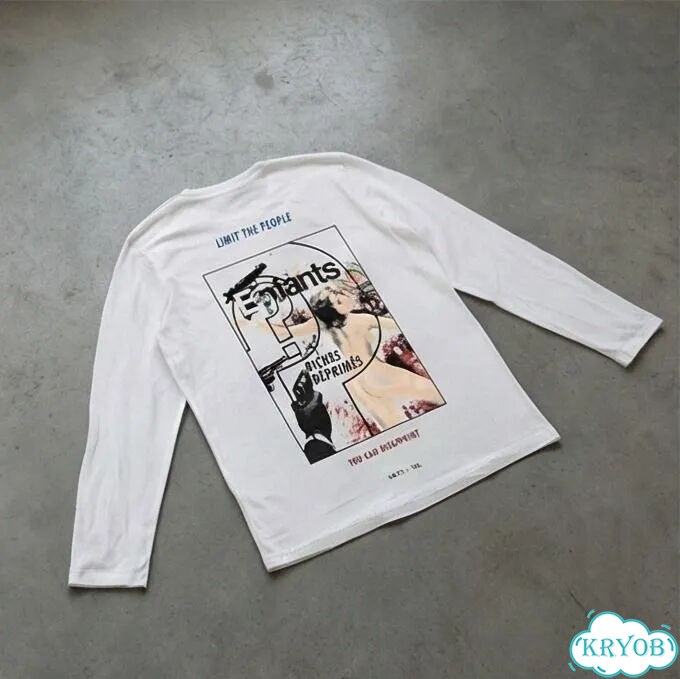 Лонгслив белый ERD Enfants Riches Deprimes Comme sous darkwear gothic unisex DAC0012 фото 2
