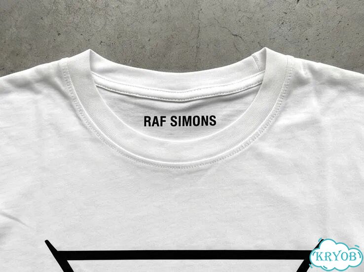 Футболка белая Raf simons peter de potter einzel ganger archive type unisex DAC0186 фото 4