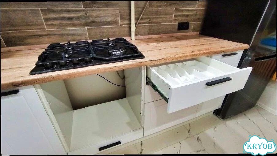 Кухонный гарнитур модульный с матовыми фасадами мдф фото 6