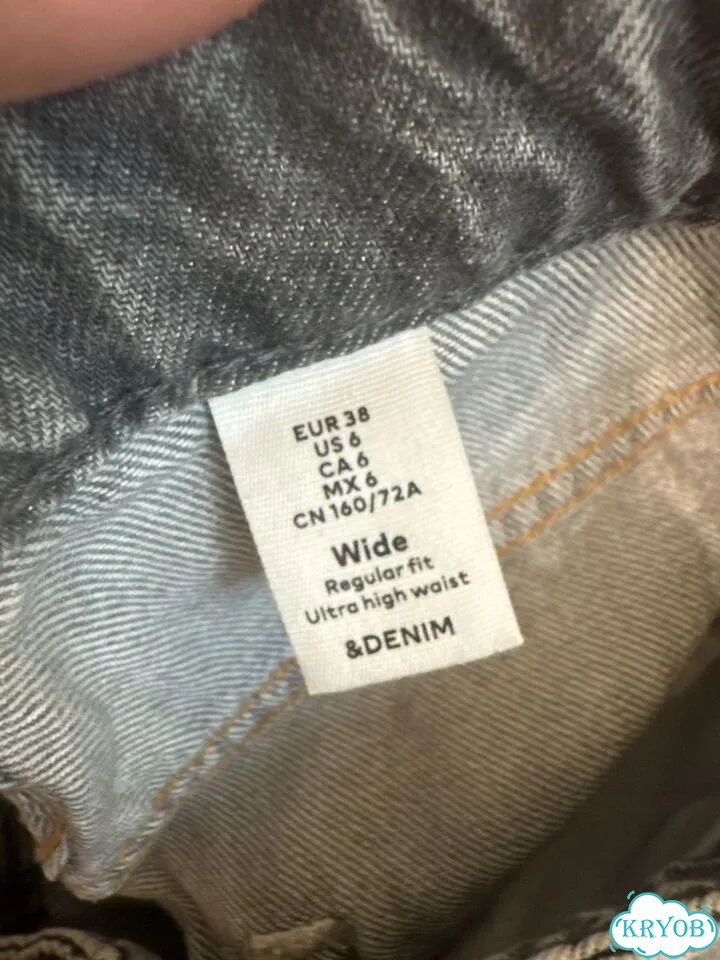 Джинсы hm h&m женские на низкой посадке серые фото 3