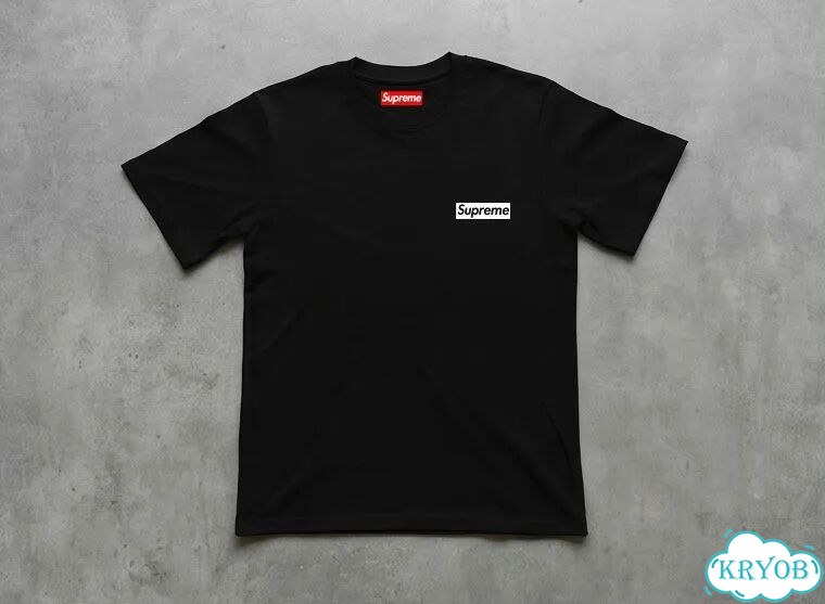 Футболка мужская Supreme черная spiral letter American trend short - streetwear vintage AC0231 фото 2