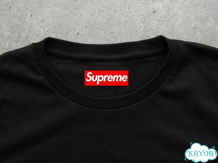 Футболка мужская Supreme черная spiral letter American trend short - streetwear vintage AC0231 фото 5