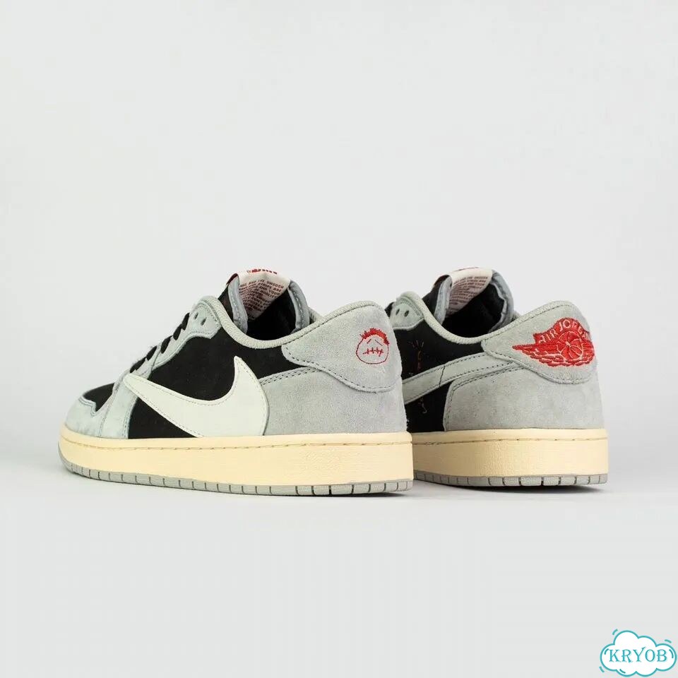 Кроссовки Air Jordan 1 Low x Travis Scott Grey фото 3