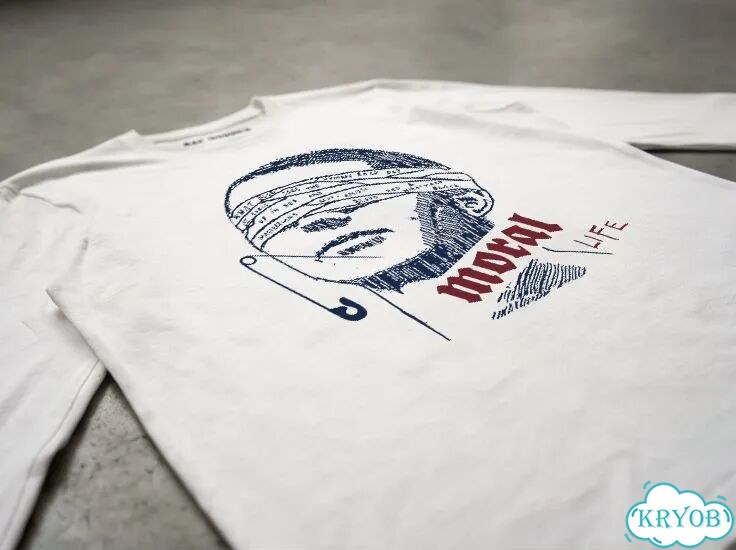 Лонгслив белый AW06 Raf By Raf Simons Ideal Moral Life Tshirt archive type unisex DAC0152 фото 2