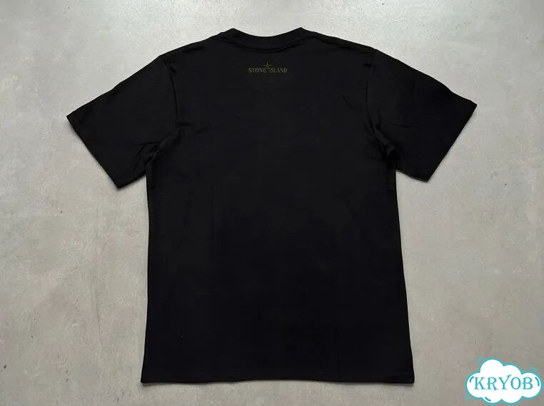 Футболка мужская черная Stone island t-shirt children's clothing streetwear vintage AC0213 фото 2