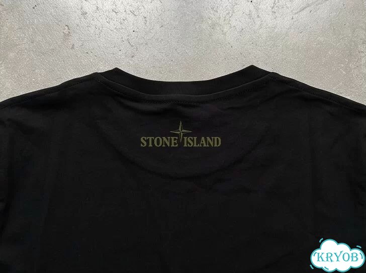 Футболка мужская черная Stone island t-shirt children's clothing streetwear vintage AC0213 фото 4