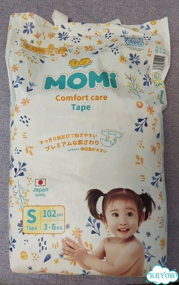Подгузники Momi comfort care, размер s, от 3-6 кг фото 1