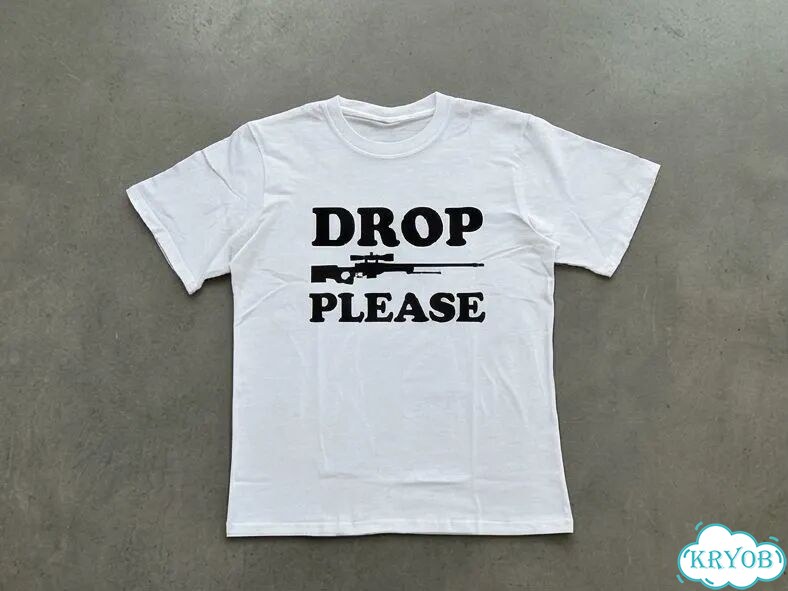 Футболка белая Drop please streetwear vintage unisex DAD0028 фото 1