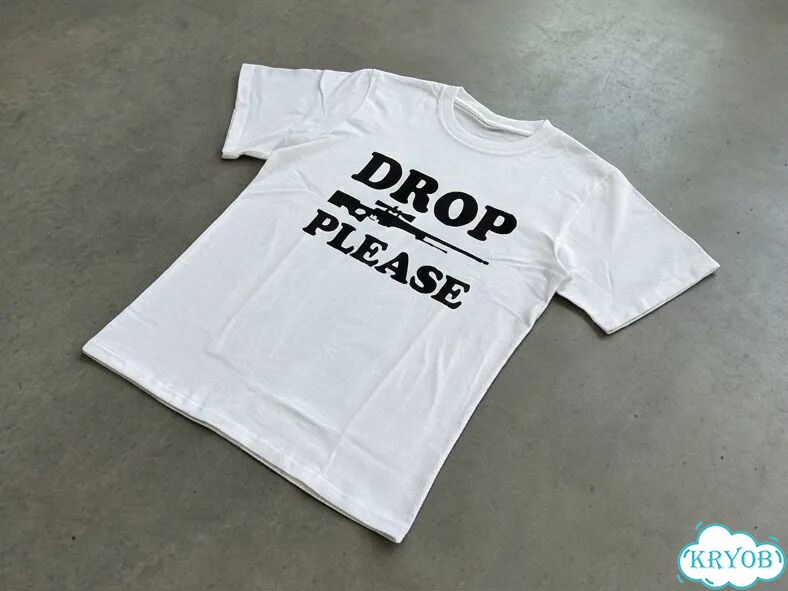 Футболка белая Drop please streetwear vintage unisex DAD0028 фото 2