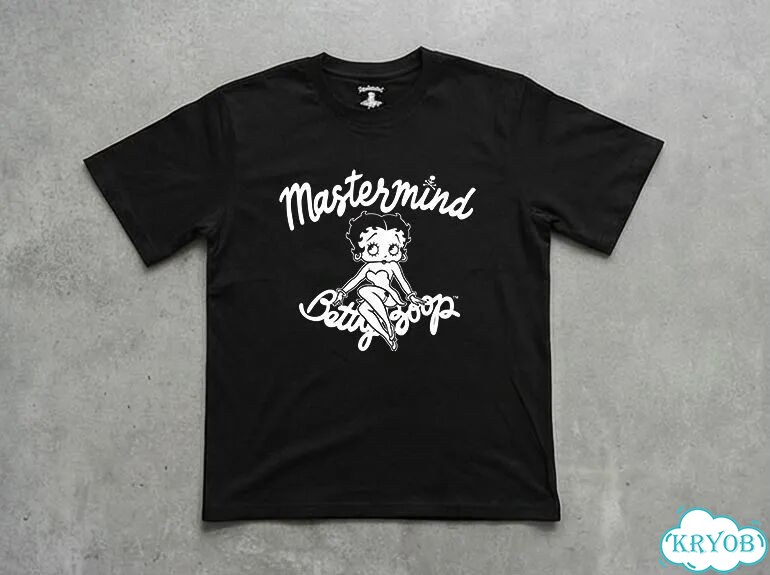 Футболка мужская черная Master Mind Betty Miss streetwear vintage AC0124 фото 1