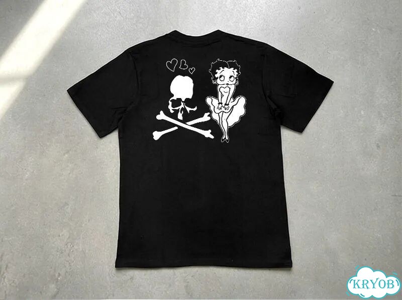 Футболка мужская черная Master Mind Betty Miss streetwear vintage AC0124 фото 2