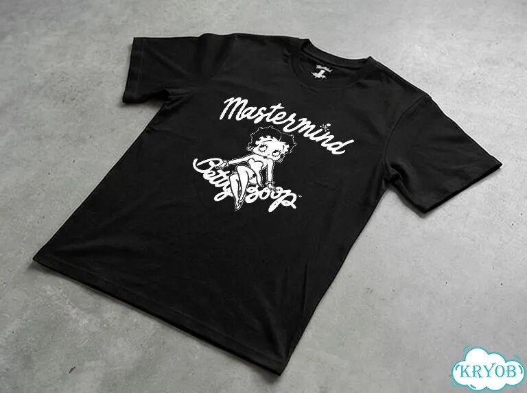 Футболка мужская черная Master Mind Betty Miss streetwear vintage AC0124 фото 3