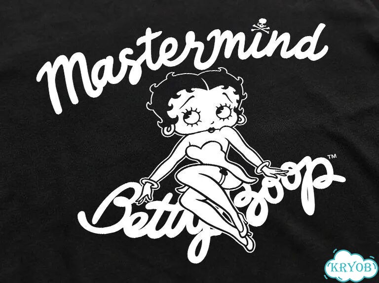 Футболка мужская черная Master Mind Betty Miss streetwear vintage AC0124 фото 6