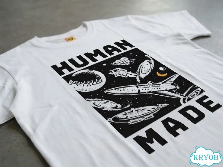 Футболка мужская Human Made белая Dry Space streetwear vintage AC0106 фото 4