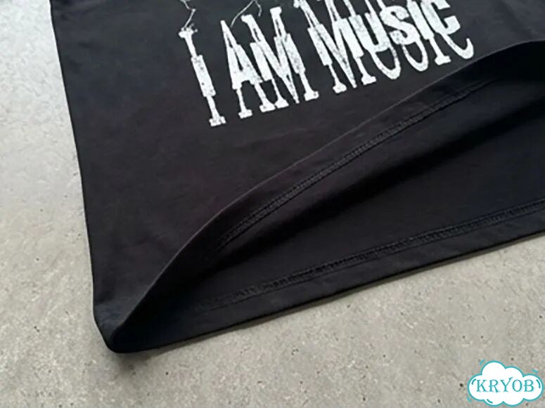 Футболка мужская черная I am music play boy carti streetwear vintage AD0038 фото 5