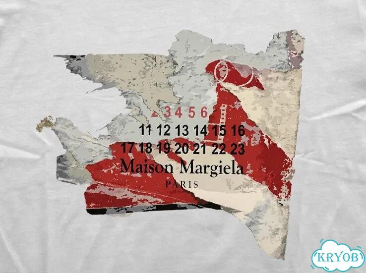 Футболка белая Maison Margiela ripped newspaper logo luxury archive unisex DAC0171 фото 2