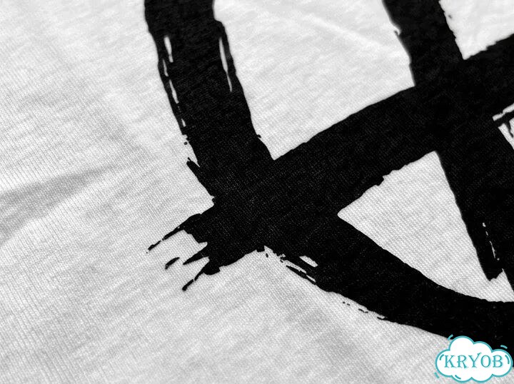 Футболка белая AW98 Raf Simons ‘Anarchy’ Motif Radioactivity Split archive type unisex DAC0153 фото 3