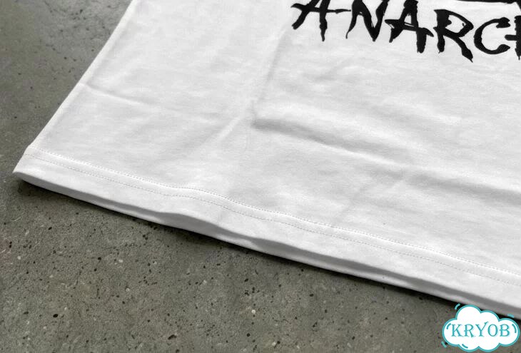 Футболка белая AW98 Raf Simons ‘Anarchy’ Motif Radioactivity Split archive type unisex DAC0153 фото 4