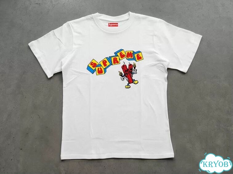 Футболка мужская Supreme белая Dynamite Arc Logo Tee Acid Yellow SS19 streetwear vintage AC0196 фото 1